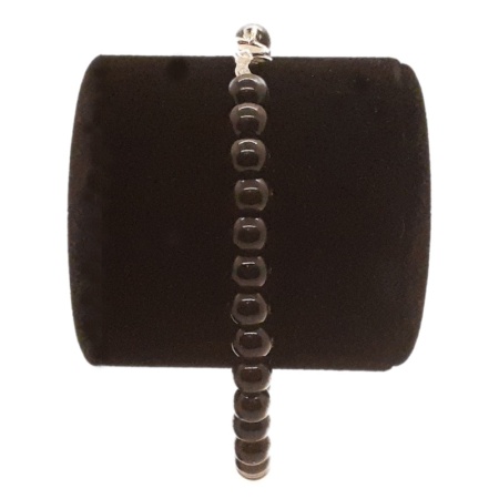 Black Beads Bracelet 8" black-beads-bracelet-8-inches