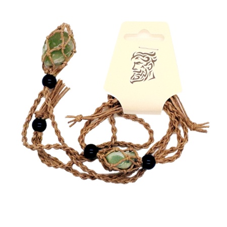 Shades of Green Stones Necklace & Bracelet bracelet-necklace-string_006