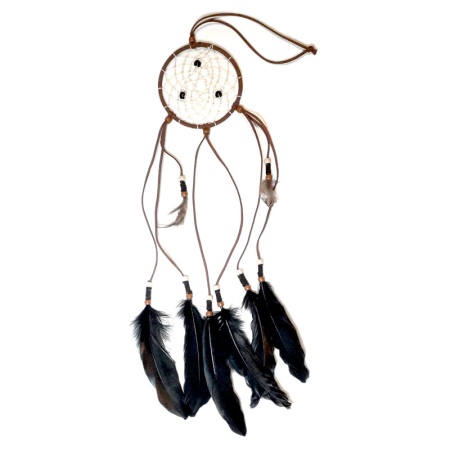 Dream Catcher Black Feathers 4" dreams-catcher-black-feathers-dia-4inches
