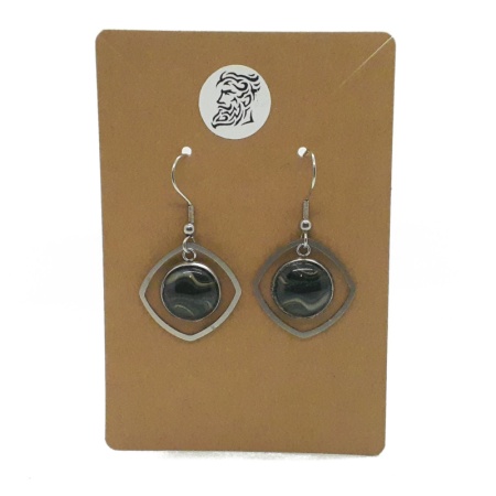 Frame Series 008 - Blue earrings-frame-series_008-deep-black