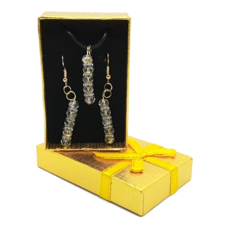 Icy Drops - Yellow Box - Pendant & Earrings icy-drops-pendant-earrings