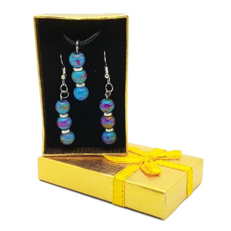 Ocean - Yellow Box - Pendant & Earrings ocean-pendant-earrings