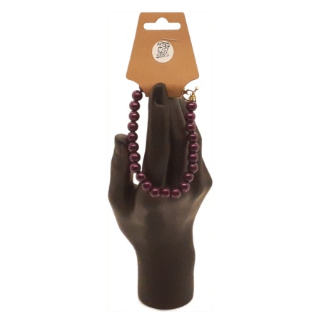 Purple Beads Bracelet 8" 1/2 purple-beads-bracelet-8-half-inches