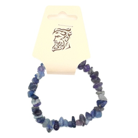 Shade of Purple & Blue Stones Bracelet 8" shade-of-purple-and-blue-stones-bracelet-8-inches