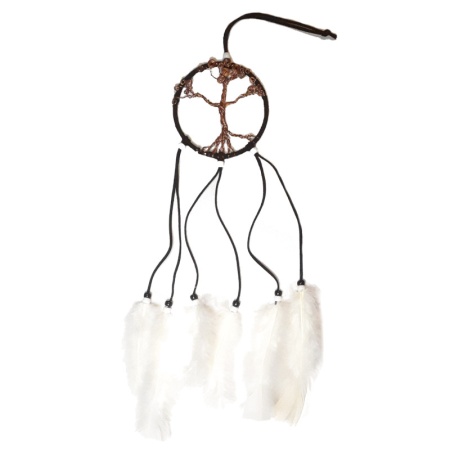 Tree of Life White Feathers 4" tree-of-life-white-feathers-dia-4inches