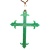 stripped-latin-cross-green